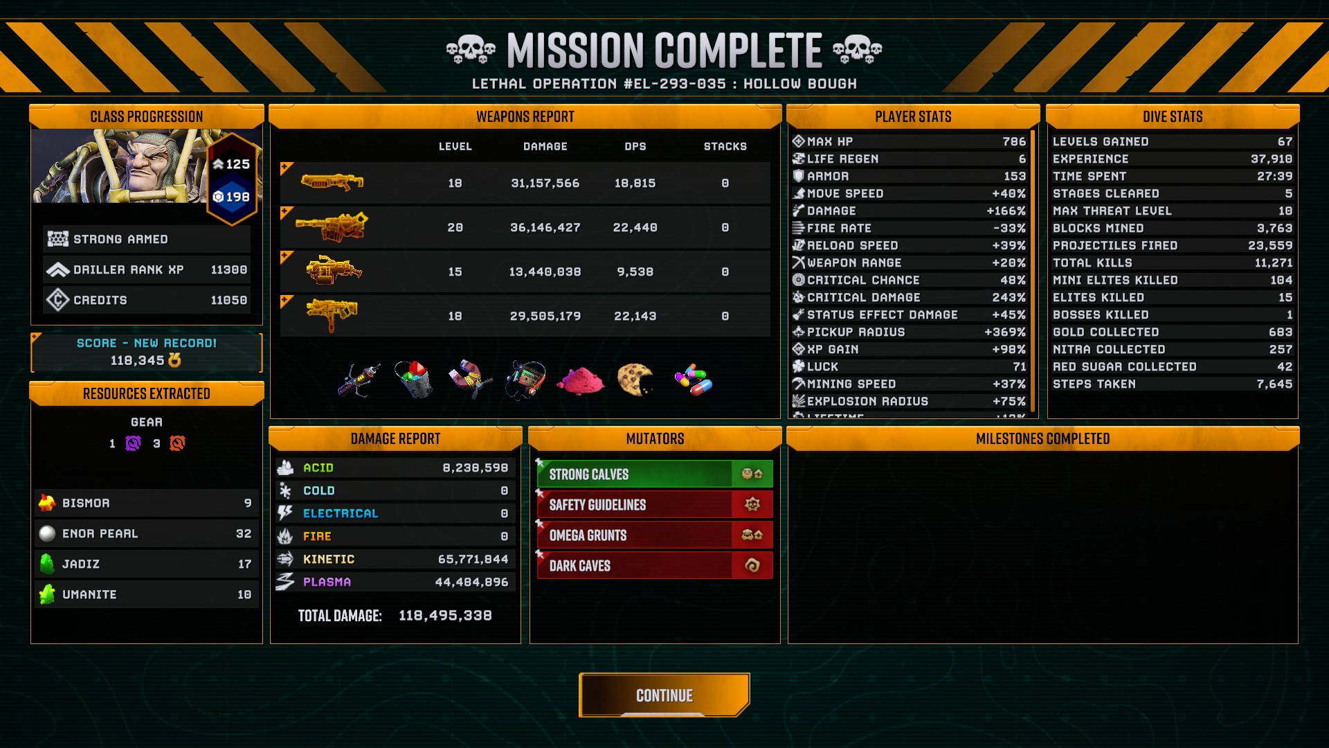 Deep Rock Galactic Survivor Lethal Operation #EL-293-035 Hollow Bough Stats.jpg