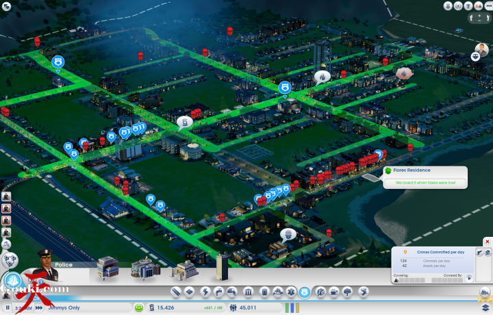 Sim City There seems to be a problem with Crime