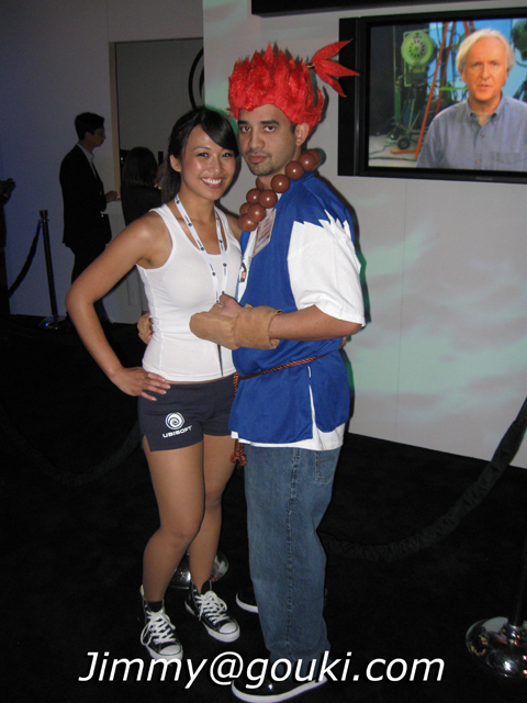 Jimmy as Gouki with Hot Ubisoft booth babe