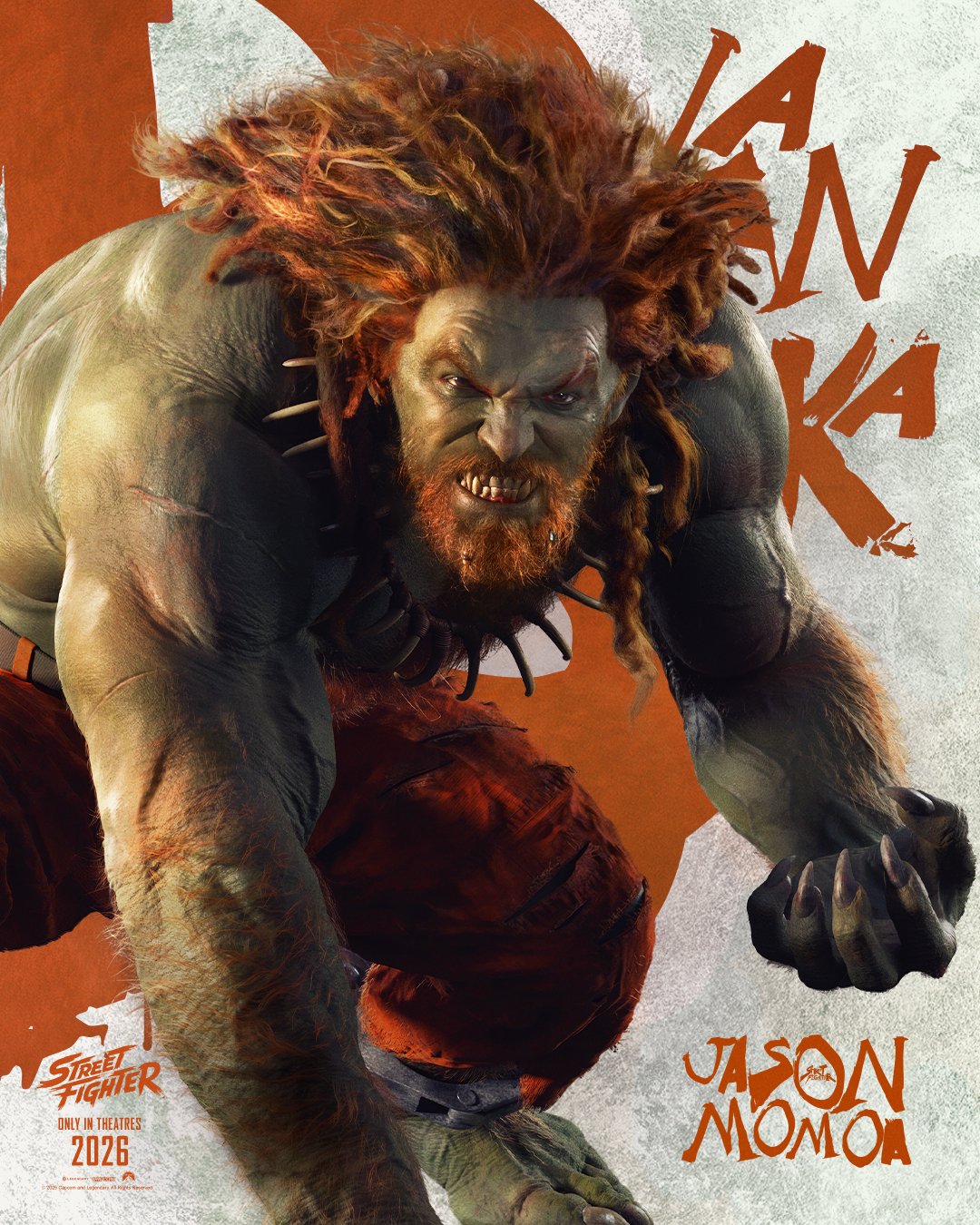street fighter movie 2026 blanka promo art